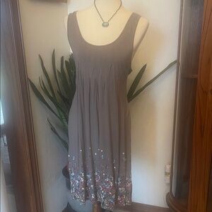 Sleeveless Floral Midi Dress.